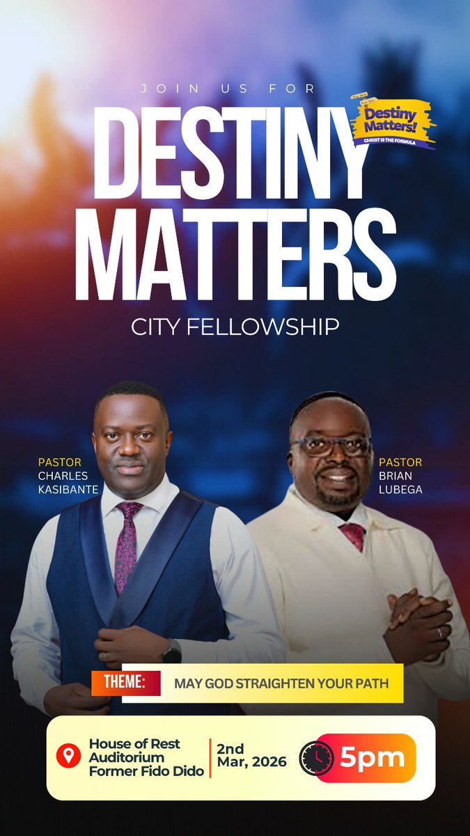 Dest_nyMatters's tweet photo. Join us today at 5pm for City Fellowship. Pastor Brian Lubega will be joining us, Do not miss out 💃🏾💃🏾#Destiny #Fellowship #Christ https://t.co/qgaUlCgwg7