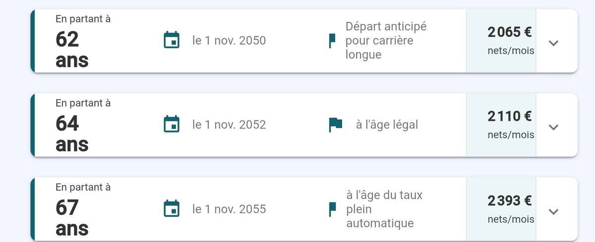 Je viens de simuler ma retraite. Et franchement je vais me gaver si c'est vraiment ça  ! On a beau dire on a un sacré pays 🤩🤩