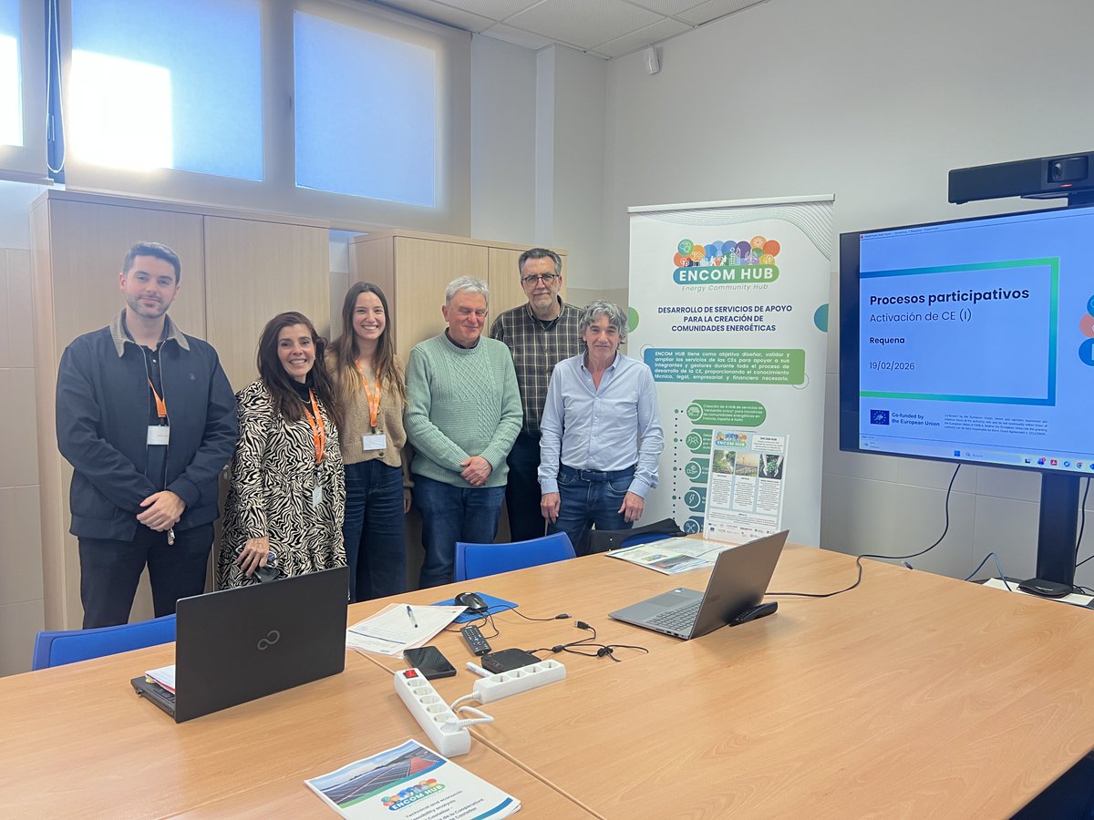 itenergia's tweet photo. Activación del piloto Requena Renovable Coop, participante en el #proyectoENCOMHUB.
Se presentó el proyecto y se analizaron aspectos clave del piloto junto al equipo participante. @concoval
@GVAivace
#AESS #Legacoop #Innovacoop #AuvergneRhôneAlpes #AAE #Cleantech @EU_Commission https://t.co/7IPw162O7b