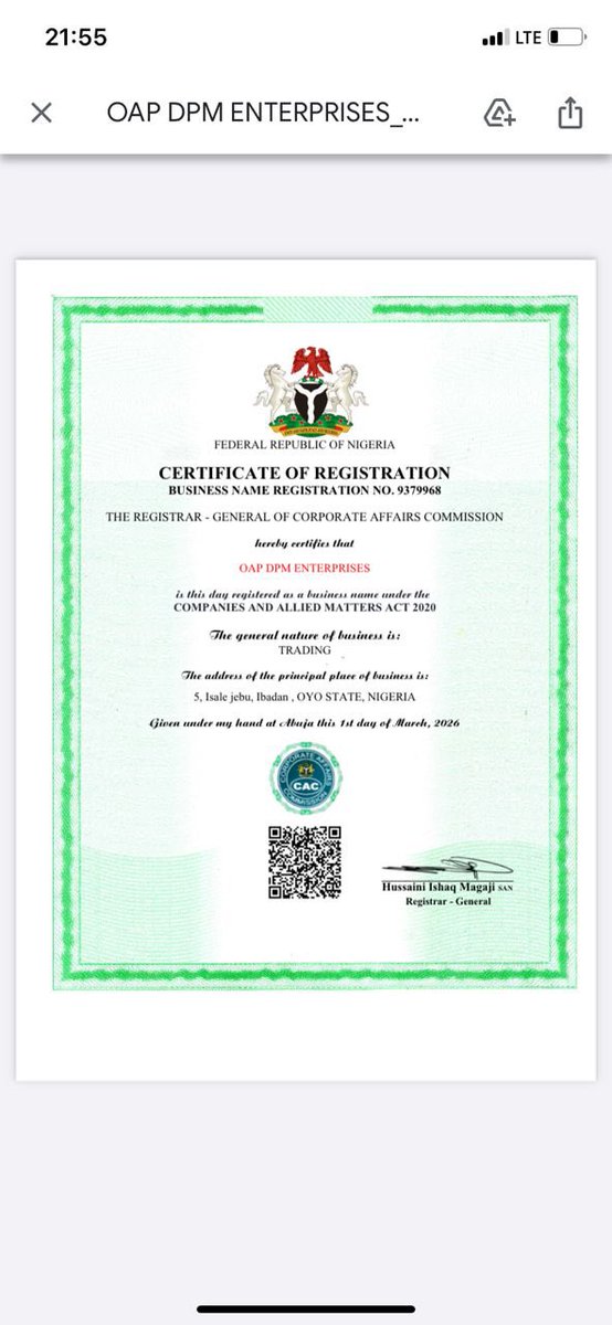 FelaMassCom's tweet photo. We are a Legal Business Owner.💐✨❤️
OAP DPM ENTERPRISES https://t.co/YOQOp5CtKr