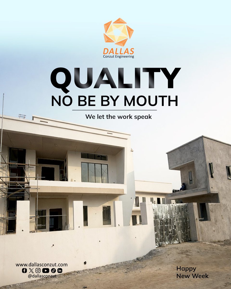 Quality no be by mouth.
We let the work speak, from foundation to finishing, results always show.

#QualityNoBeByMouth #BuiltRight #NaijaConstruction