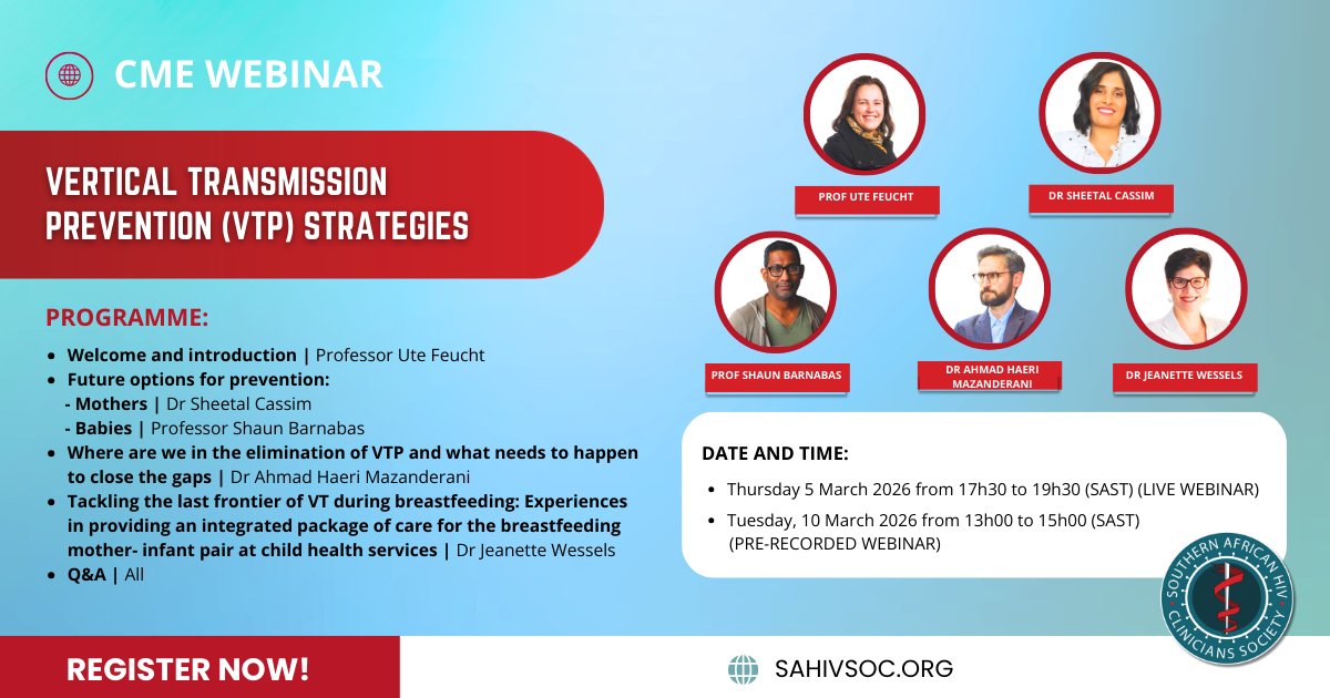 Southern African HIV Clinicians Society (SAHCS) tweet media