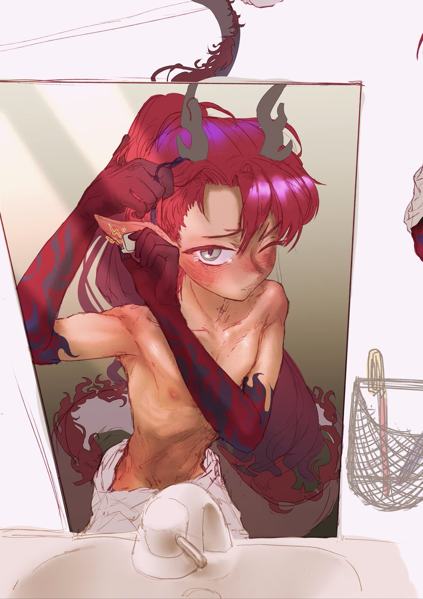 Zanthoxy's tweet photo. #Arknights #yu #ArknightsFanArt yu s tryin do piercing https://t.co/00VqFxz5NL