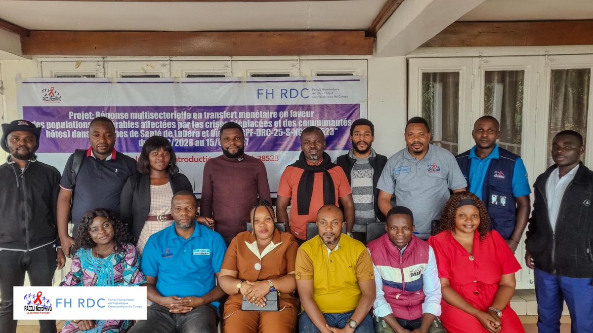 racojnkcom's tweet photo. Goma  13–14 fév.
Lancement du projet d’assistance multisectorielle par transfert monétaire à Lubero &amp; Oïcha (déplacements liés au conflit).
Soutien : Fonds Humanitaire en RDC (CBPF).
#RACOJNK #NordKivu #Humanitaire https://t.co/dsKYyzE7r0