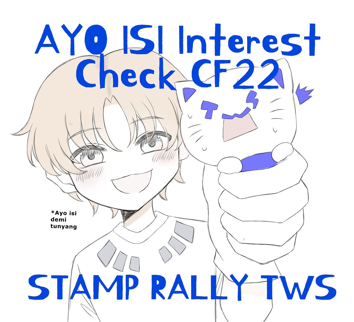 TWS Stamp Rally Interest Check ! (+artist application)
Like and RTs are appreciated!

I and <a href="/tszukinaga/">kina - COMIPARA J - 08</a> will be hosting a TWS STAMP RALLY @ CF22. Looking for SAIs to fill this INTEREST CHECK :D ! 
📎forms.gle/gnwtiAkr7X9o3A…

Please help Tunyangie free from our Haeppari !!!