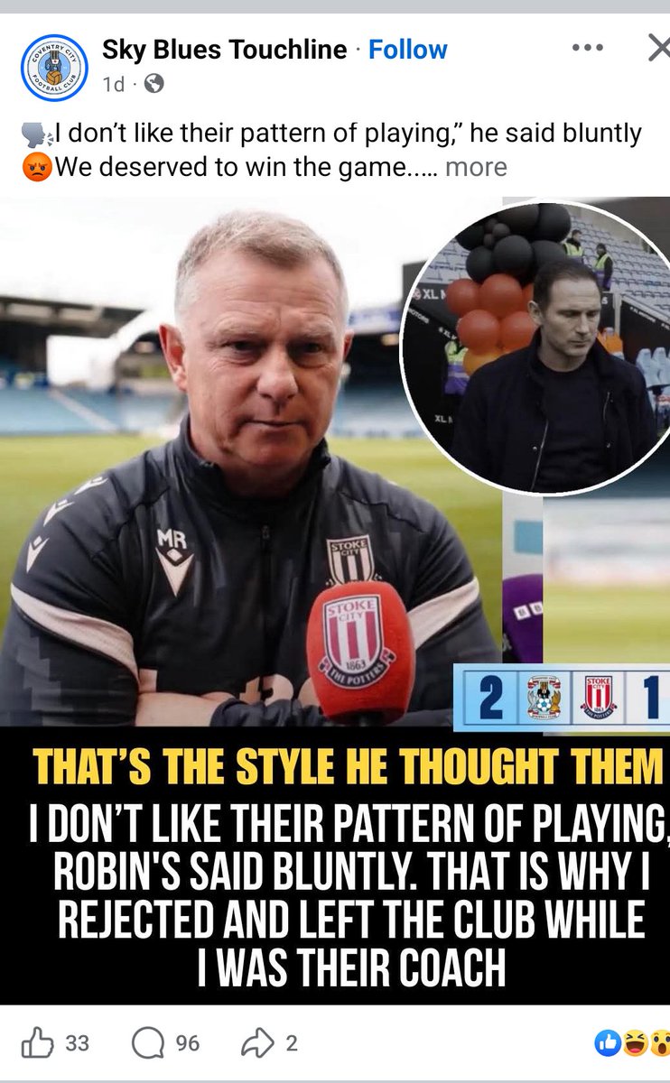 ricardo_chambo's tweet photo. Yet another reason I worry for the future - a post like this, with a quote that Mark Robins obviously has never said, is presented as fact on social media and people are taken in by it. I can only see this kind of nonsense becoming more common as AI improves. #pusb https://t.co/B70JM4MrpV