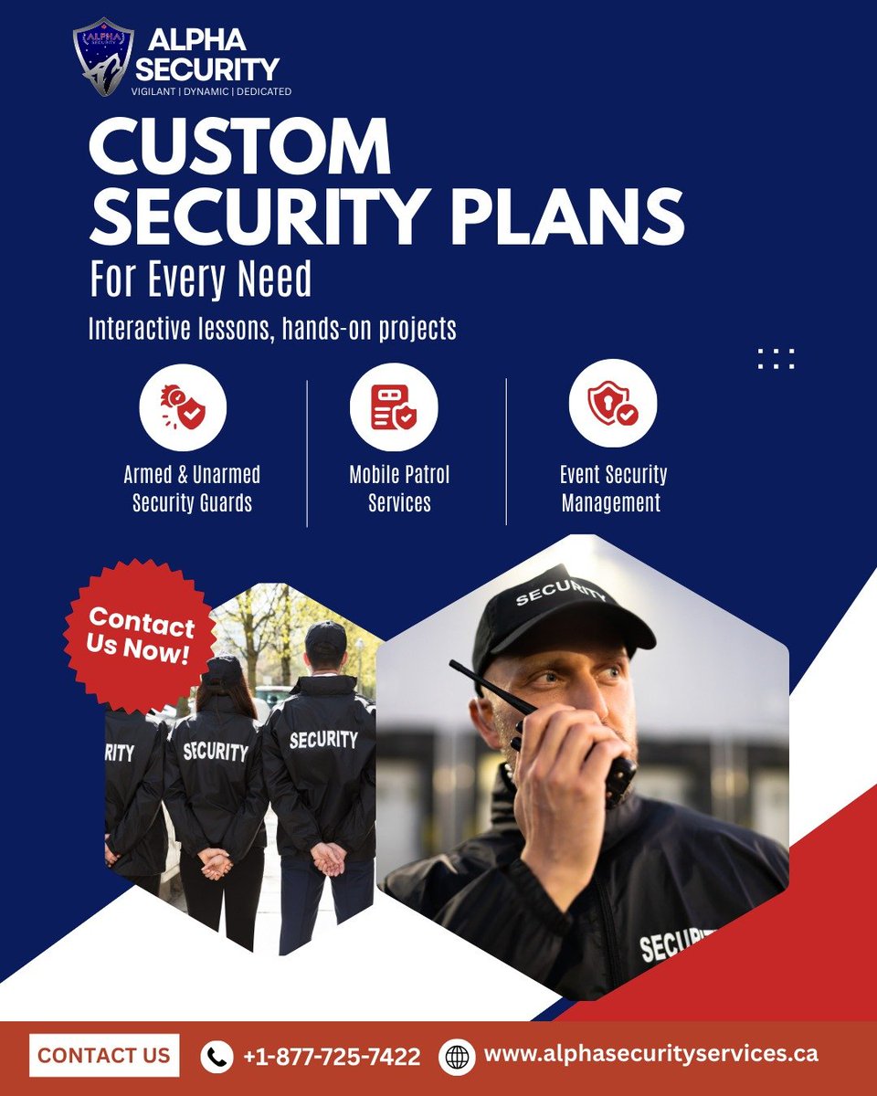 alpha_securitys's tweet photo. Complete custom security plans for every need, every time.

📞 +1-877-725-7422
🌐 https://t.co/fcWHNjm34F

#CustomSecurity #TrustedProtection #EventSecurity #MobilePatrol #AlphaSecurity https://t.co/B4qtU3CT8y