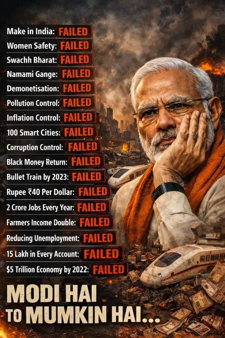 Modi is synonymous to “Failure”