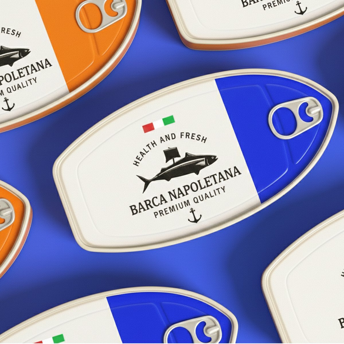 packagings's tweet photo. BARCA NAPOLETANA’s fish #canpackaging is driven by a strong #maritime concept, transforming the container into a boat shaped silhouette that directly reflects the brand name and seafaring heritage. 

https://t.co/CVxQ01N28Z

#packagingdesign by Atyan Design https://t.co/SvmFiGrZQS