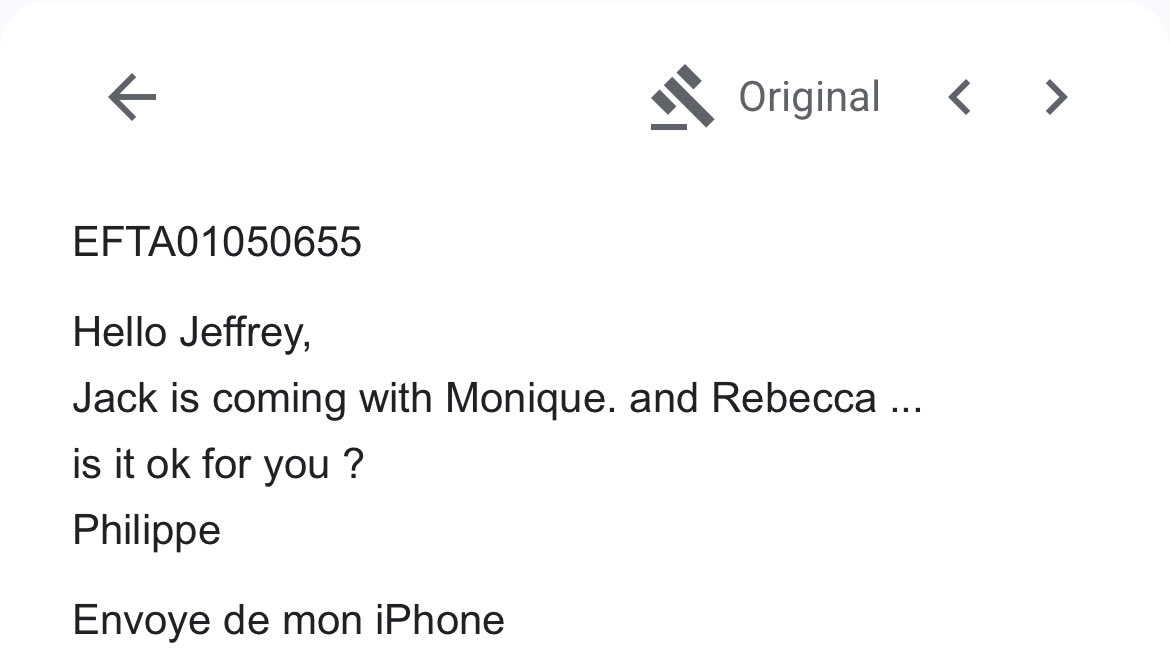 franck_murdock's tweet image. Quand tu apprends que la petite fille mineure de #JackLang à savoir #RebeccaLang envoie son passeport à #JeffreyEpstein afin qu’il organise un voyage international dans ses logements (LSJ?) de manière anonyme via les services de l’institut du monde arabe. #IMA ? Qui enquête?