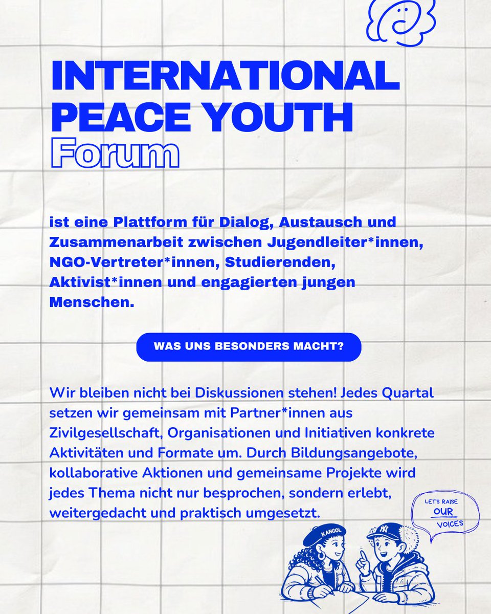 HWPL_Germany's tweet photo. Am 26.02. startete das erste International Peace Youth Forum! 🚀 Das ist nicht nur eine Plattform für Diskussionen – hier gestaltet unsere Generation aktiv die Zukunft.

Dieses Quartal starten wir mit dem Thema „Inclusive Future“. 🌍👇 https://t.co/BH5OiXjcmy