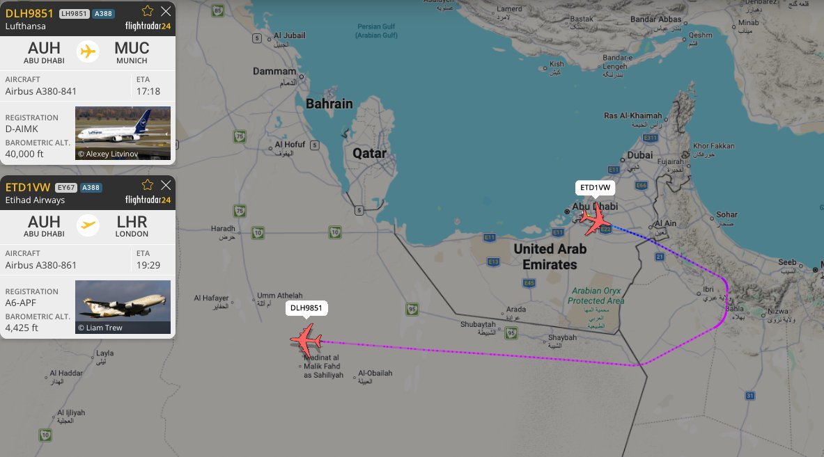 #AUH #AbuDhabi first limited flights seen departing AUH - first being ...