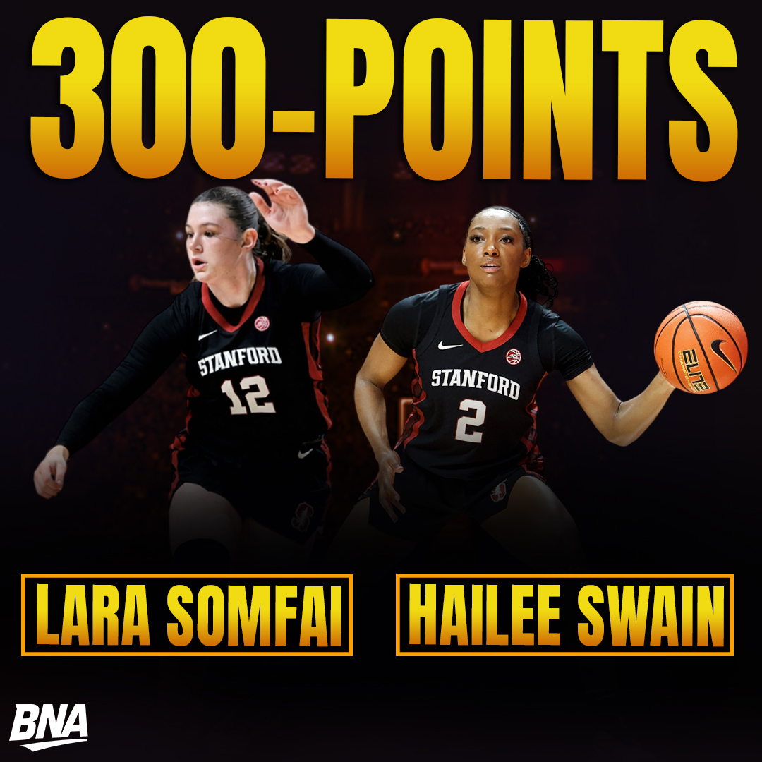 AusBballnews's tweet image. History in Palo Alto!🔥

🇦🇺 Lara Somfai and Hailee Swain are the first pair of Stanford freshmen to each score 300 points in the same season since 1987-88. 🏀

Two young talents rewriting the record books together. 👏

#larasomfai #haileeswain #stanford #collegebasketball