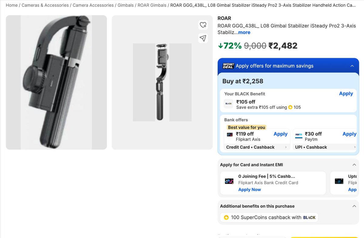 SMahte6573's tweet photo. Flipkart says 72% OFF
But price history says…
it’s been around
₹2.4–2.5K for the last 3 months 👀
MRP discount ≠ real price drop.
Always check the price graph before getting excited.
Smart shopping > Big percentage banners
#buyhatke #PriceCheck
#عاجل_الان #ALTIN https://t.co/XSxz7ytbzJ