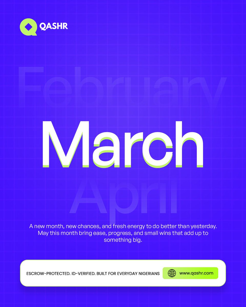 my_qashr's tweet photo. March is here.

New month.
New momentum.
New opportunities to move smarter.

Here’s to ease, structure, and small wins that grow into something bigger.

Let’s build differently this month.💜

#Qashr #NewMonth #jointhewaitlist #explore https://t.co/clf5urV5pf
