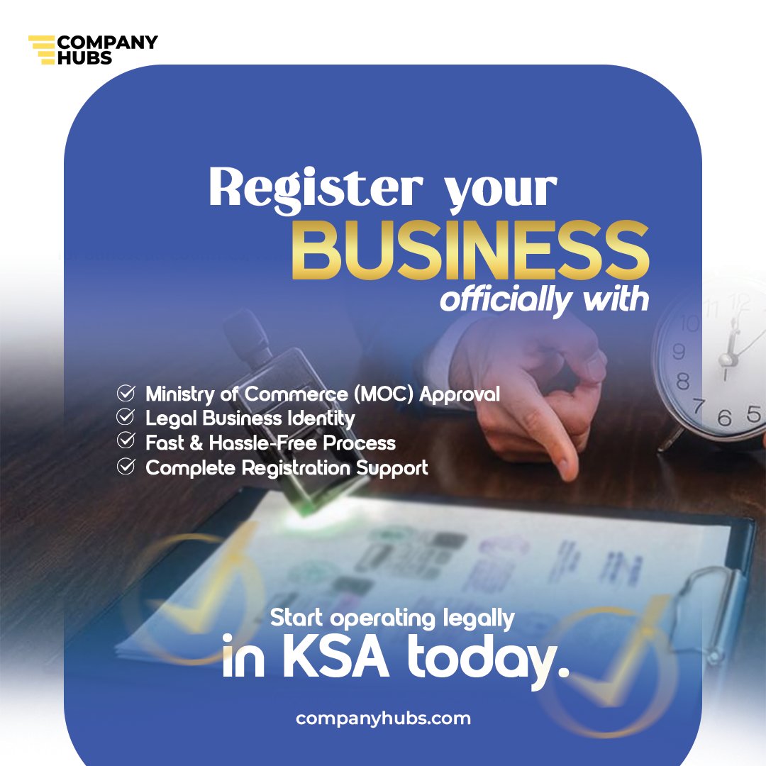 CompanyHubs's tweet photo. Obtaining a commercial register in Saudi Arabia is a mandatory step to operate legally and build trust
with clients and authorities.  

 Visit Now:- https://t.co/CRrhzv23Wq

#CommercialRegisterSaudiArabia #KSACompanyFormation  #BusinessSupport #CompanyHubs https://t.co/R52sxT6aTq