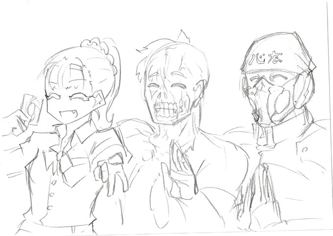 左から オタクに優しいギャル 正気を保てるゾンビ モータルにやさしいニンジャ