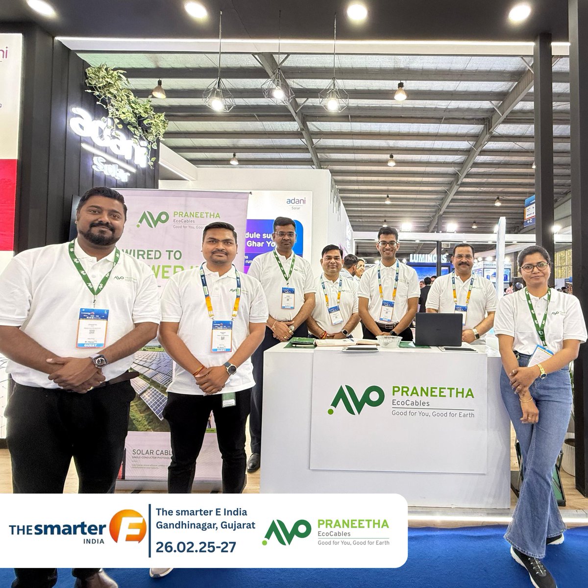ecocables76251's tweet photo. A huge thank you to all the Guests, EPC Partners, Solar manufacturing clients, Prospective Channel Partners and Installers who visited our Praneetha Ecocables stand at The Smarter E India.

We’re only a click away.👇
https://t.co/2rDnxcKCUb

#PraneethaEcoCables #PowerSolutions https://t.co/rgxAyHw71D