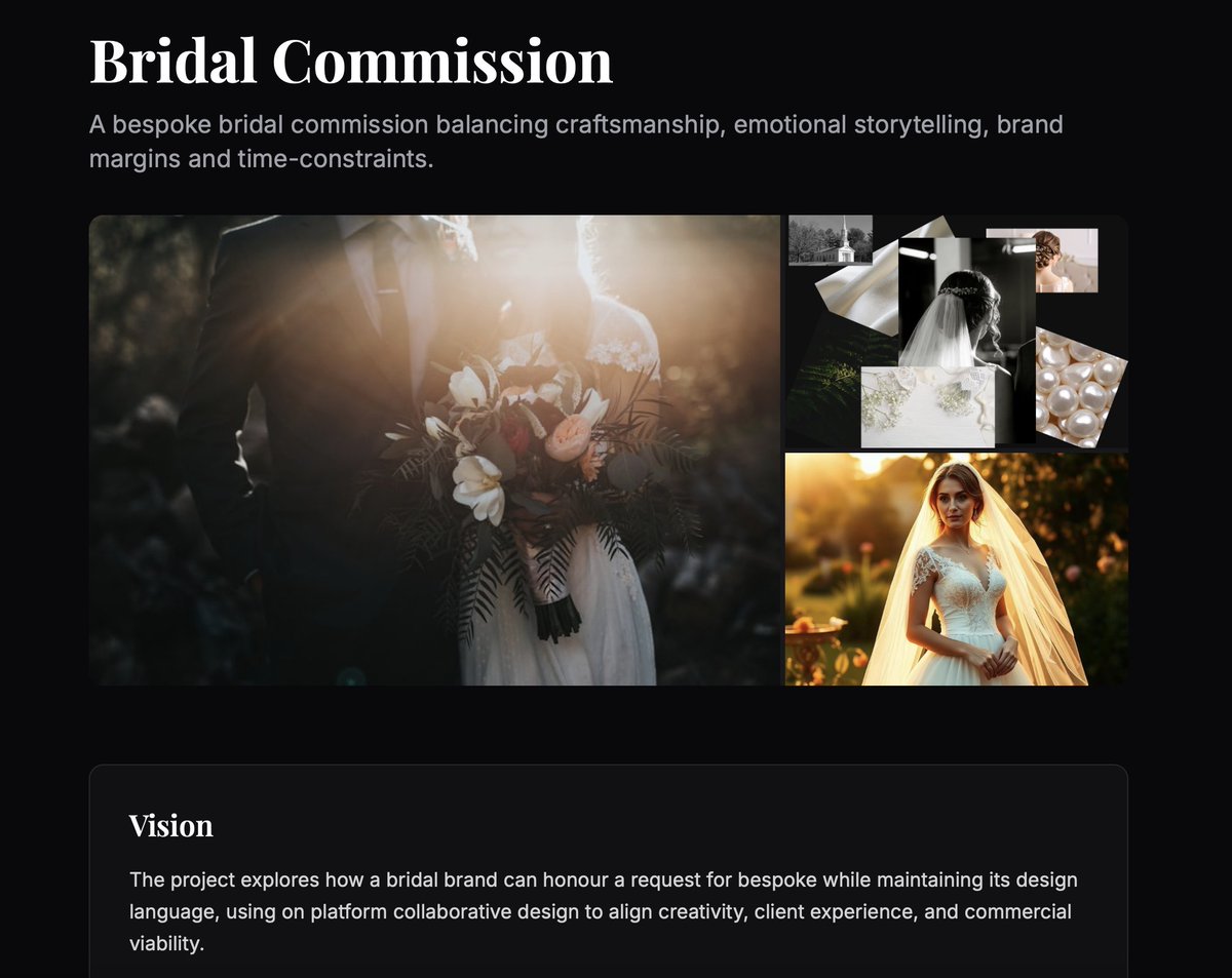 MercuriDash's tweet photo. Balancing bespoke commissions with brand cohesion is tough, especially in bridal wear. Our platform streamlines client collaboration & design iterations, preserving margins & enhancing experiences. Check out our bespoke bridal project!  https://t.co/sbWOXbrH8G #BridalFashion #BespokeDesign #FashionTech