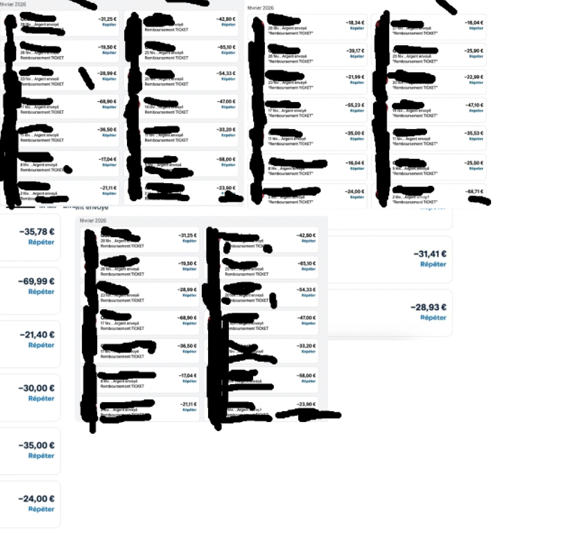 JordanT40600's tweet image. Voici les remboursement de février , sans aucune conversation. 💸 –1 102,13 € 🏧#moneymiss #domina #dab #plandab #moneyslave #soumis  #moneyslaves #poubelleticket (Information supplémentaire ATM c'est surement fait scam un renforcement Vocal heure + pseudo sera priviliégé)