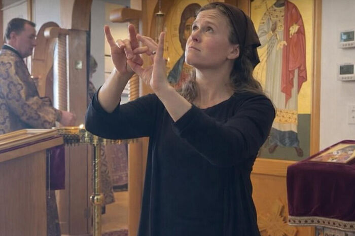 Orthodoxy2019's tweet photo. First ASL-interpreted Liturgy livestream from Orthodox Christian Deaf Association (+VIDEO)
https://t.co/zXXxLYB8RX

The Orthodox Christian Deaf Association (OCDA) livestreamed its first Liturgy with ASL interpretation on the feast of the Triumph of Orthodoxy yesterday. https://t.co/xpFwN9F2pN