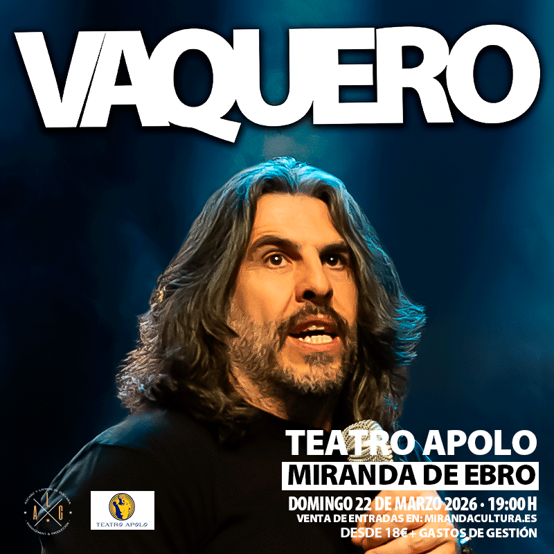 Miranda de Ebro, cuenta atrás activada⏱️ <a href="/VaqueroEH/">JJ Vaquero</a>  ya está en camino

📅22/03
🕗19:00
🎭Teatro Apolo
🎟️​Entradas en lnk.bio/alg_management

#entretenimiento #cultura #monologo #comico #teatro #gira #tour #ALG #standupcomedy #humorenvivo #jjvaquero #mirandadeebro