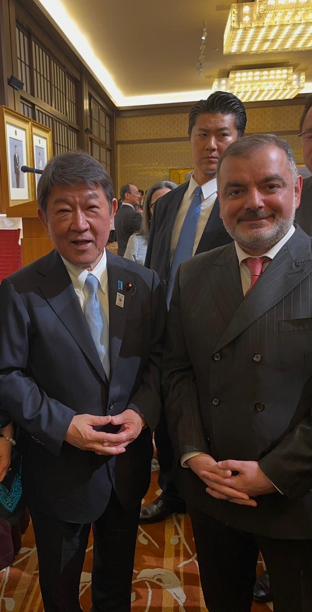 Delighted to participate the celebration of the Birthday of His Majesty The #Emperor organized by H.E. #ToshimitsuMotegi, Minister of Foreign Affairs of #Japan.