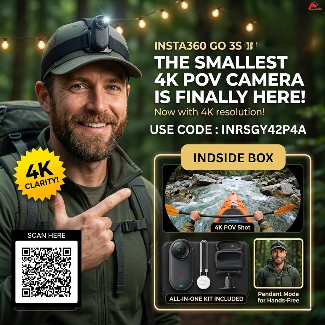 ESDOffers's tweet image. Capture life’s biggest moments with the tiny Insta360 GO 3S. Now featuring stunning 4K video, this thumb-sized powerhouse mounts anywhere for impossible POV shots.

#Insta360GO3S #TinyCamera #4KAction #VlogLife #POV