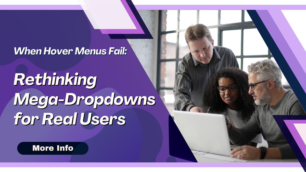 webzgurunet's tweet photo. When hover menus fail, users leave. 💡
Learn how to rethink mega-dropdowns for real, human-friendly UX.
🔗 https://t.co/iGHRvYA2u3 
#UXDesign #WebNavigation #UIDesign https://t.co/gbCRfM27zL