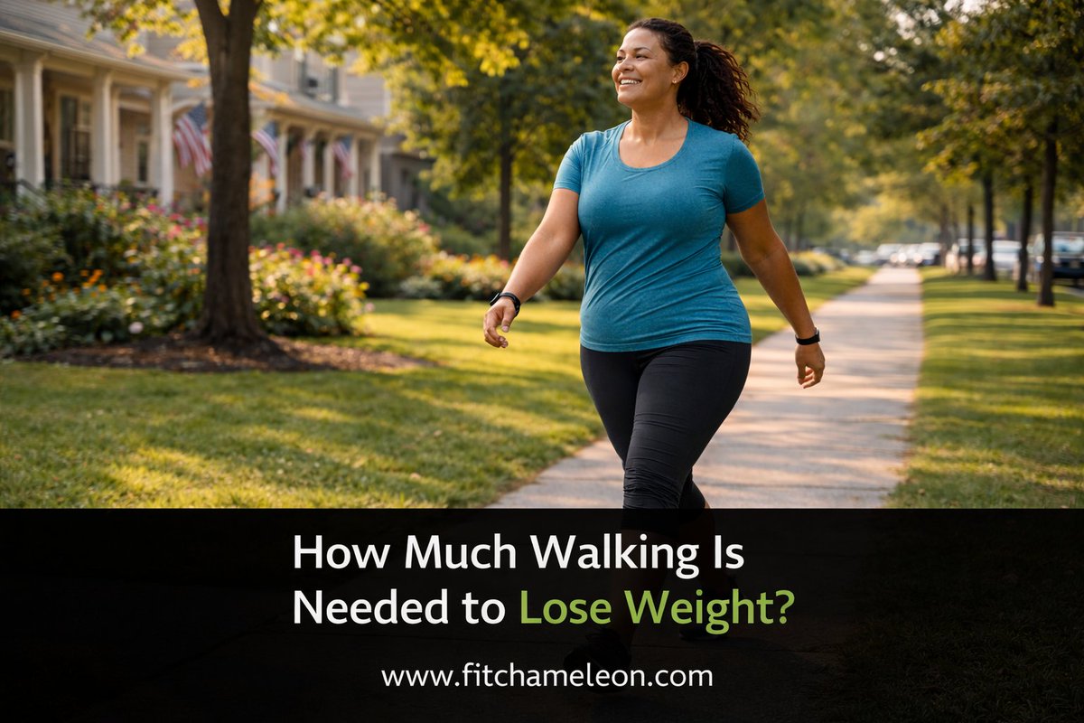 How much walking is needed to lose weight?
It’s rarely about one daily target.
Weekly totals and consistency usually matter more than chasing perfect step counts.
Full guide:
fitchameleon.com/how-much-walki…

#Walking #WeightLoss #FatLoss #HealthyHabits