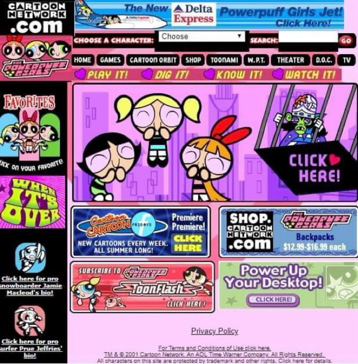 In the early 2000s it wasn't unusual to see young kids talking about the visuals on a website like Cartoon Network's.