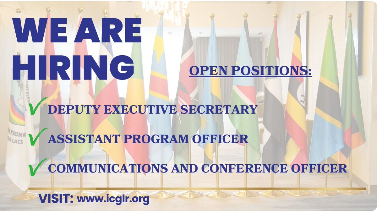 Oayouthkenya's tweet image. IkoKazi📌

Vacancies open at @AMREFFlyingDocs  &amp;amp; @_ICGLR_

Cheza na CV before the deadlines👊

Amref Flying doctors; flydoc.org/career-page/

ICGLR; icglr.org

#IkoKaziMonday #JobOpportunities #CareerOpportunities