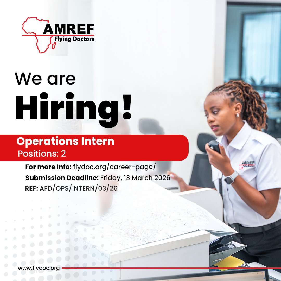 Oayouthkenya's tweet image. IkoKazi📌

Vacancies open at @AMREFFlyingDocs  &amp;amp; @_ICGLR_

Cheza na CV before the deadlines👊

Amref Flying doctors; flydoc.org/career-page/

ICGLR; icglr.org

#IkoKaziMonday #JobOpportunities #CareerOpportunities