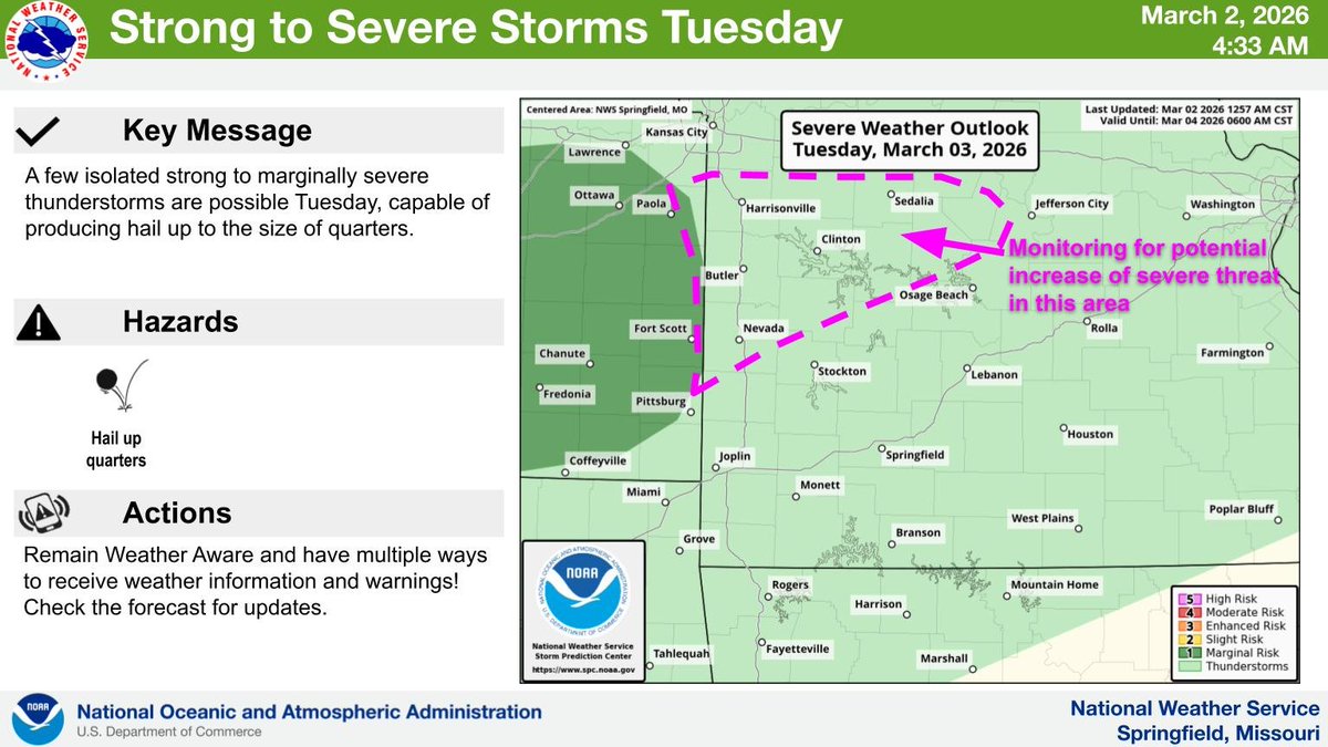 A few isolated strong to marginally severe thunderstorms are possible ...