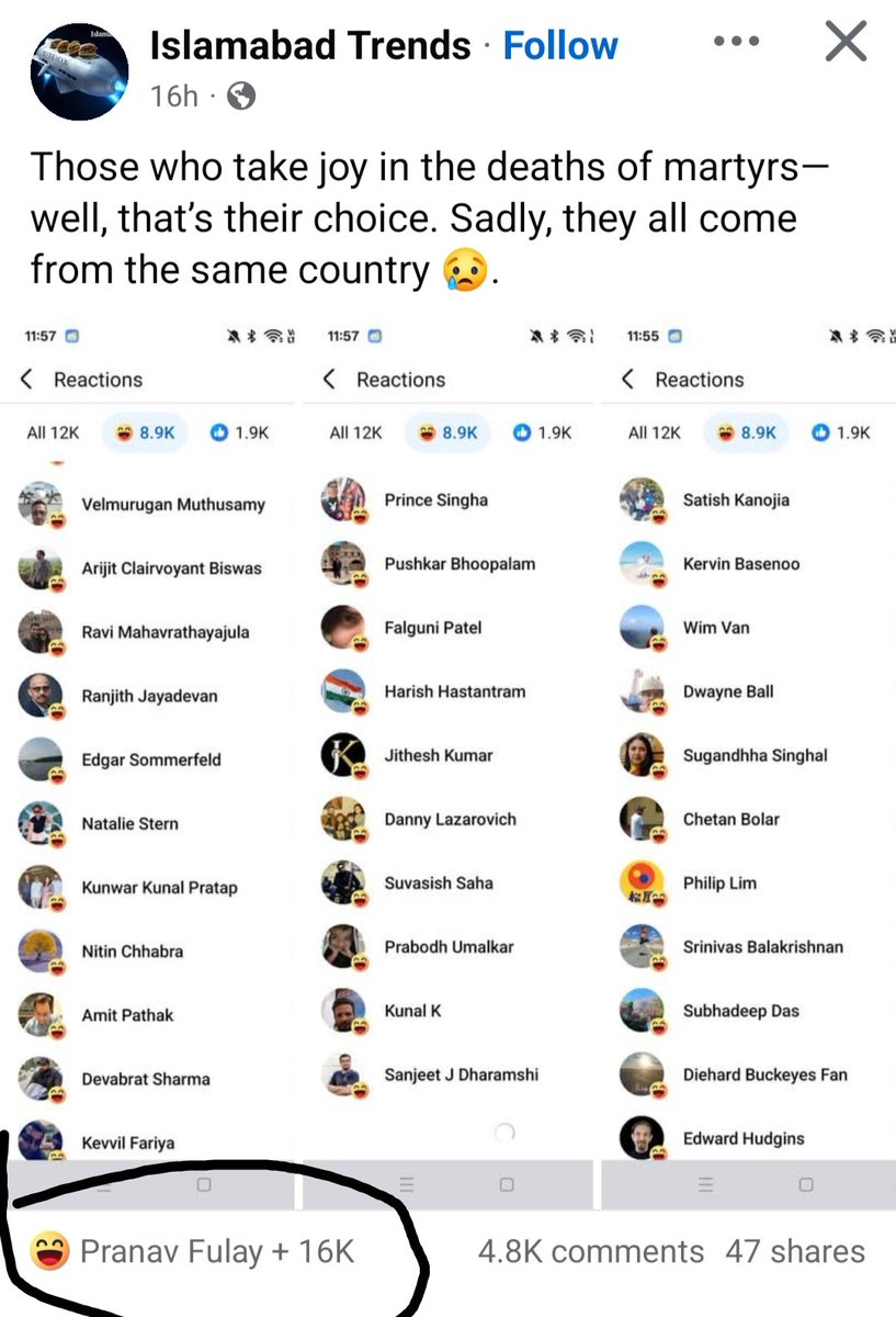 Uno reverse 

This is what pakistanis and Indian Moslems always used to do whenever any tragedy happens in India