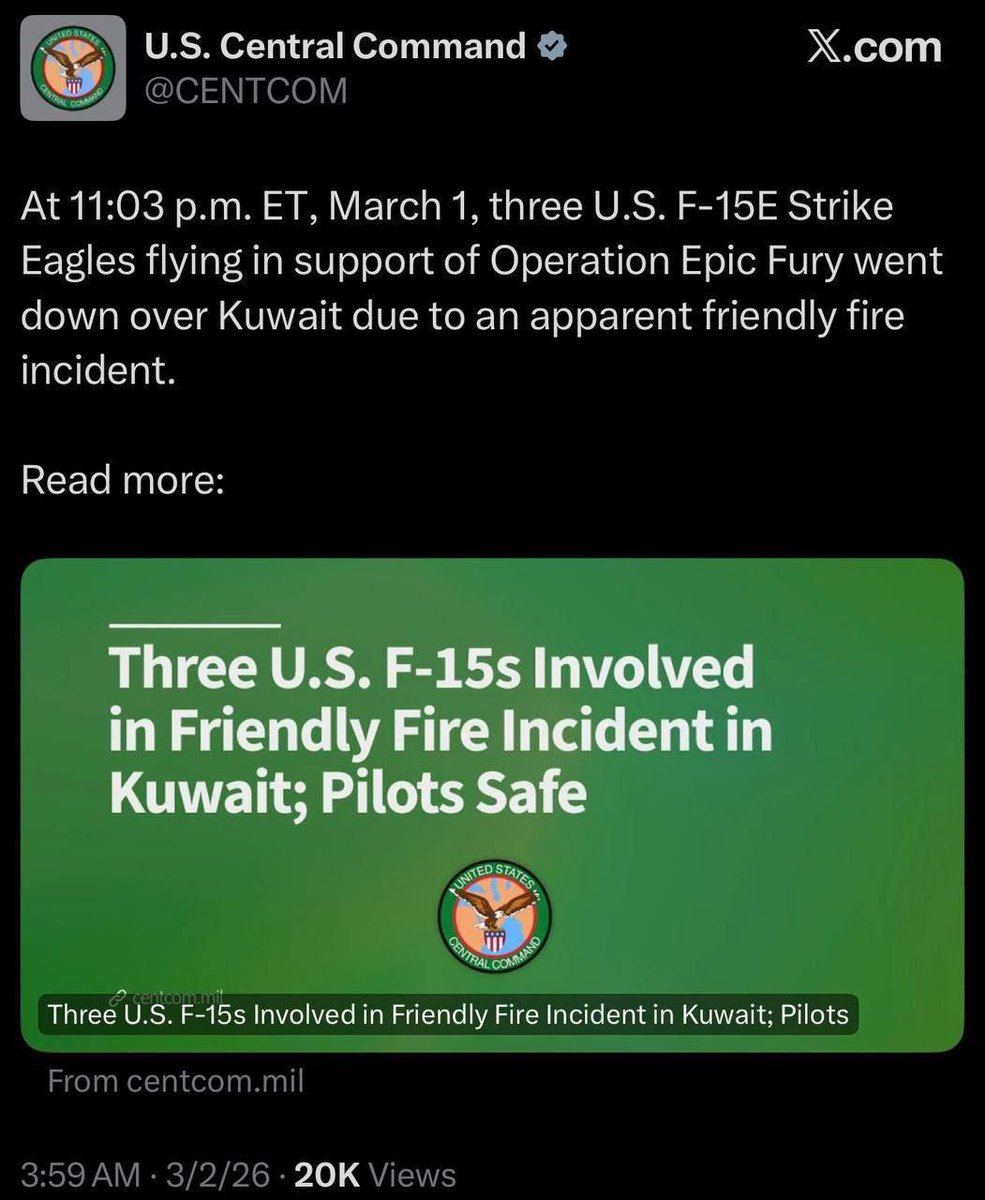 سقوط الطائرات الثلاث في اجواء الكويت بنيران كويتيه هههههه والله نكته حلوه تذكرنا باسقيطهم لطائره صداميه في حرب ايران عبالهم ايرانيه الحمد لله الذي جعلكم من الحمقى