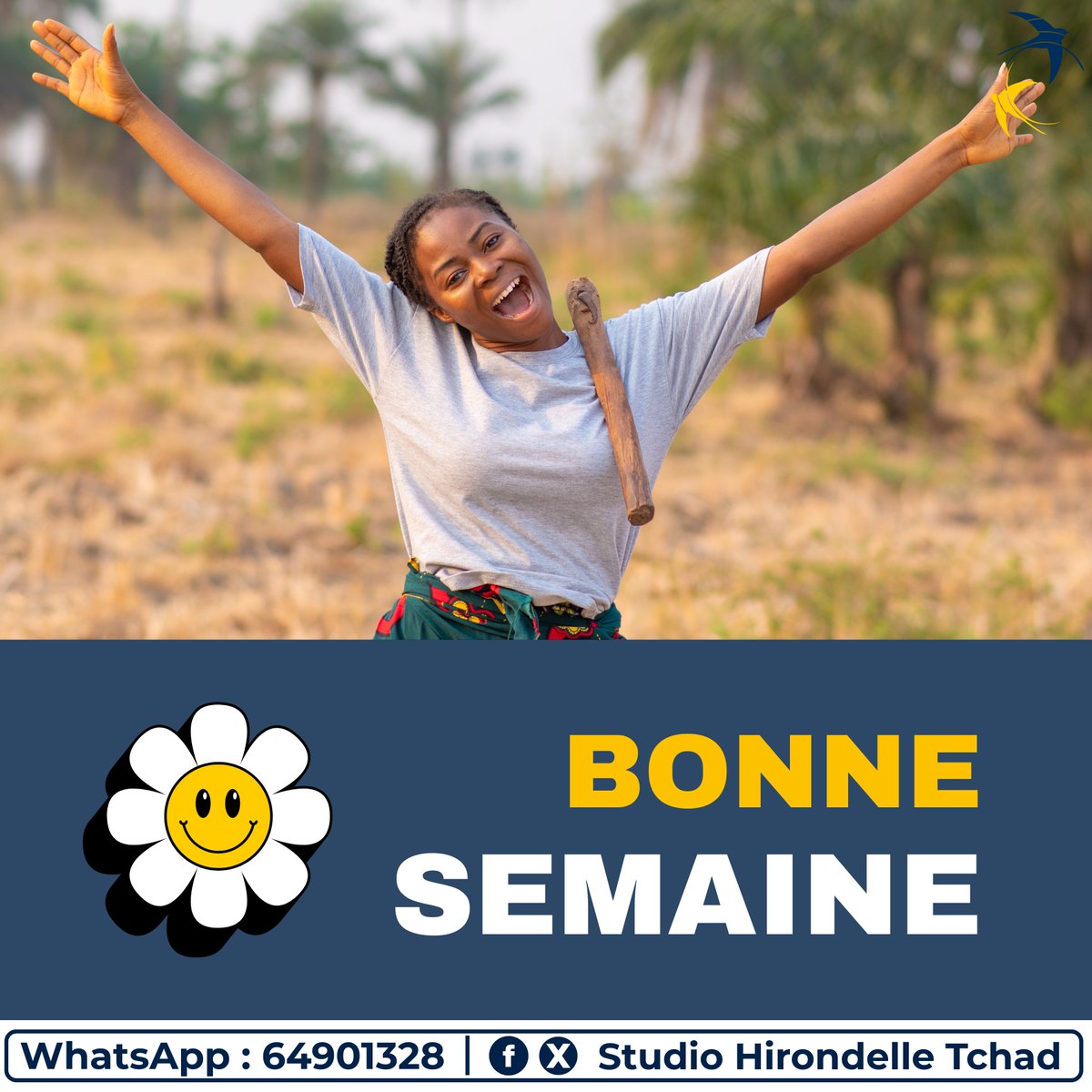 🌸 Bon début de semaine à toutes et à tous.

En ce mois consacré aux droits des femmes, le Studio Hirondelle Tchad souhaite à toutes et à tous un excellent mois, placé sous le signe de l’égalité, du respect et de la valorisation des droits des femmes.