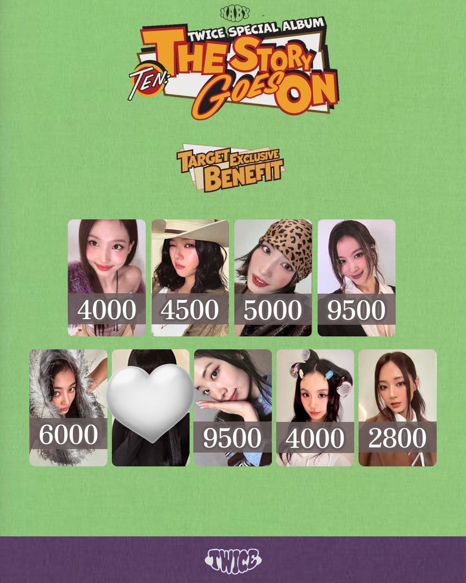TWICE TEN:THE STORY GOES ON Target 特典 トレカ 譲）ナヨン