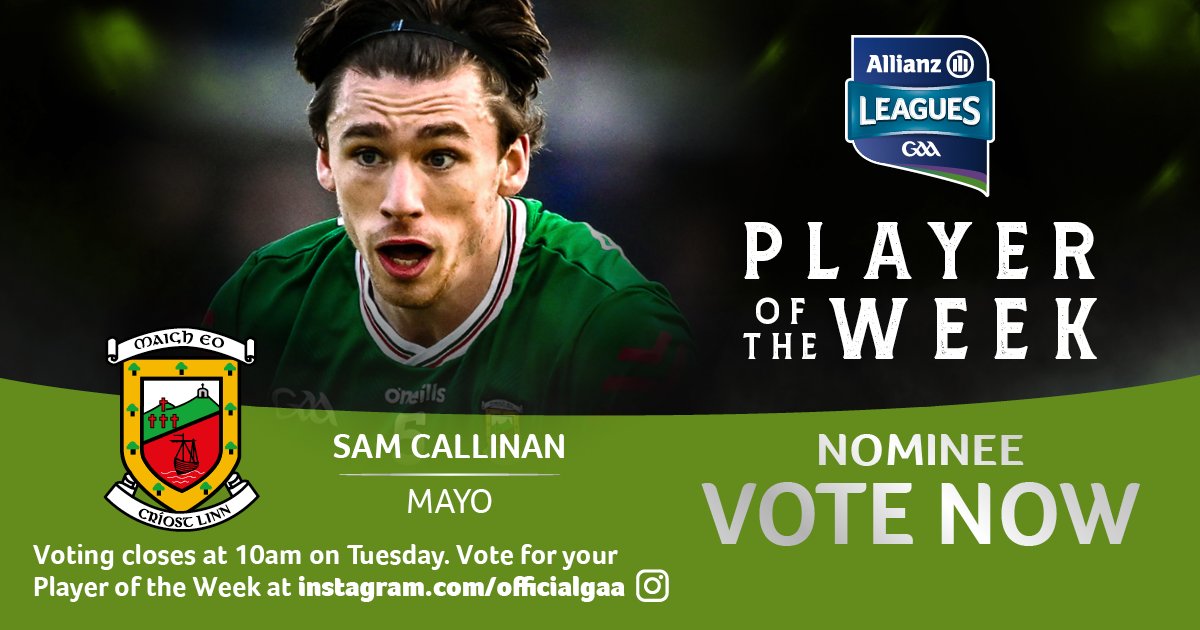 It has been a really encouraging start to 2026 for <a href="/MayoGAA/">Mayo GAA</a>. Sunday's win over Armagh was the latest success with Sam Callinan an influential figure, thundering forward to score 2 nice points. Is he your pick for POTW? 💭