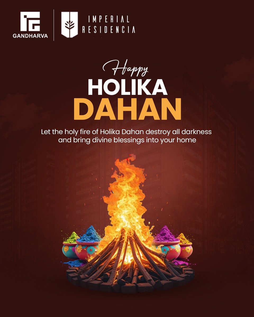 GandharvaGroup's tweet photo. Holika Dahan reminds us that light always rises above darkness.
May this sacred fire burn away negativity and fill your life with strength, peace, and new beginnings.
Wishing you a blessed and prosperous Holika Dahan. https://t.co/MH89milGPG