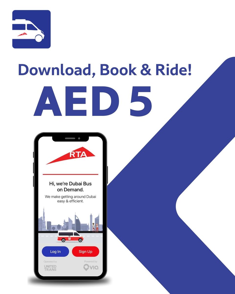 TheBusOnDemand's tweet photo. Across the zone for AED 5.
Download the app, book your seat, and ride with ease.
Smart travel made simple.

#dubaibusondemand #rta #dubai https://t.co/PfRTw9lWFv