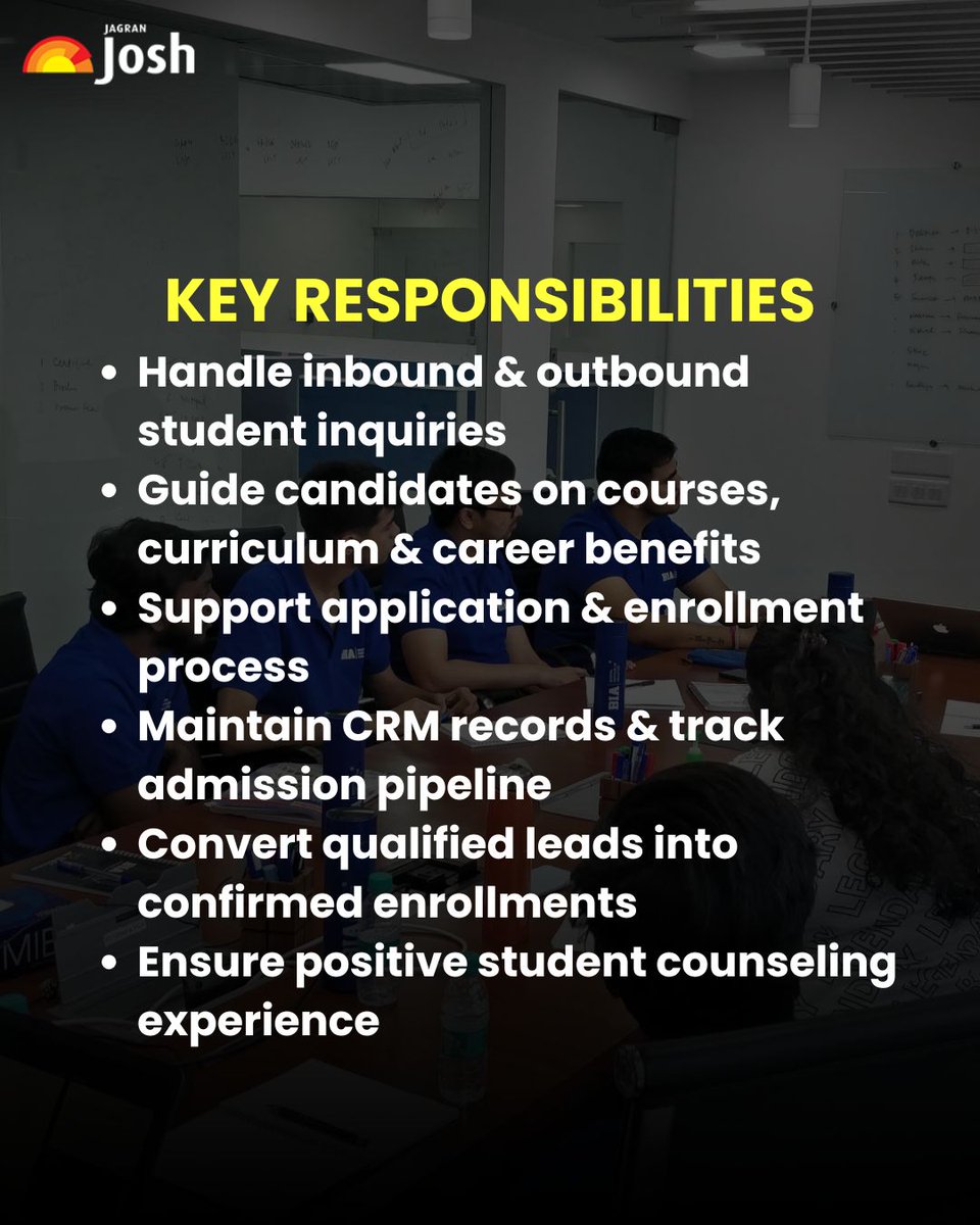 Jagranjosh's tweet photo. Hiring EdTech professionals with 1–3 yrs experience in admissions &amp; counseling.
📍 Mumbai | 🕒 Full-time
Apply now 👉 https://t.co/xk0xIVptbh
#EdTechJobs #JagranJosh #MumbaiCareers #AdmissionsHiring #PrivateJobs https://t.co/7kZZdMn059