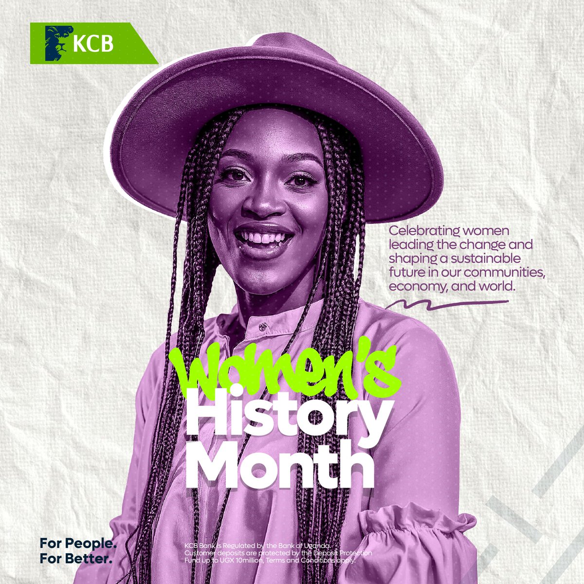 kcbbankug's tweet image. Banking on the visionaries, the disruptors, and the glass-ceiling smashers.

This month, we are honoring the women who don't just pull up a chair, they are redesigning the room to ensure a more inclusive, and sustainable future for us all.

#womensmarch #ForPeopleForBetter