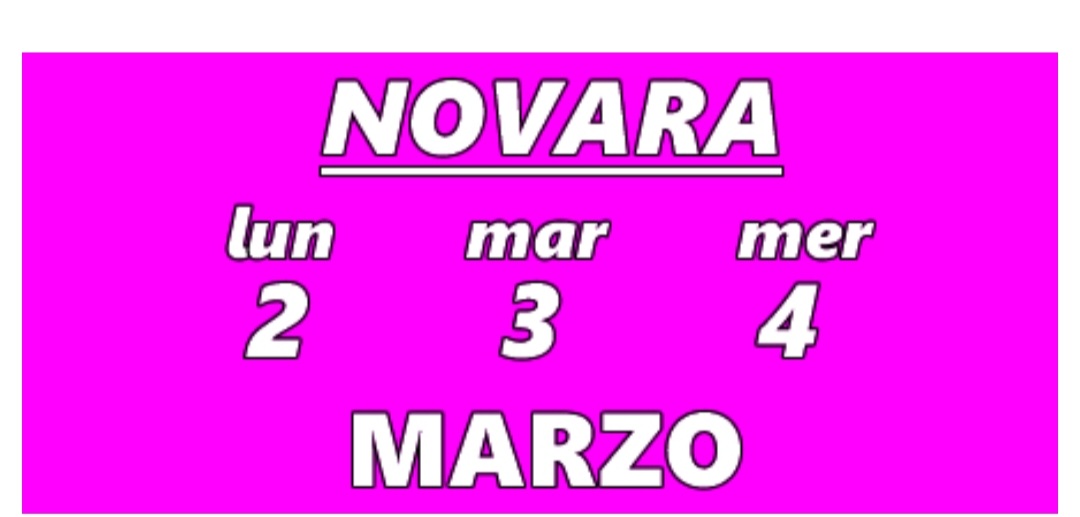 Michelalamora's tweet photo. Novara fino a mercoledì https://t.co/akcL3PYJFs