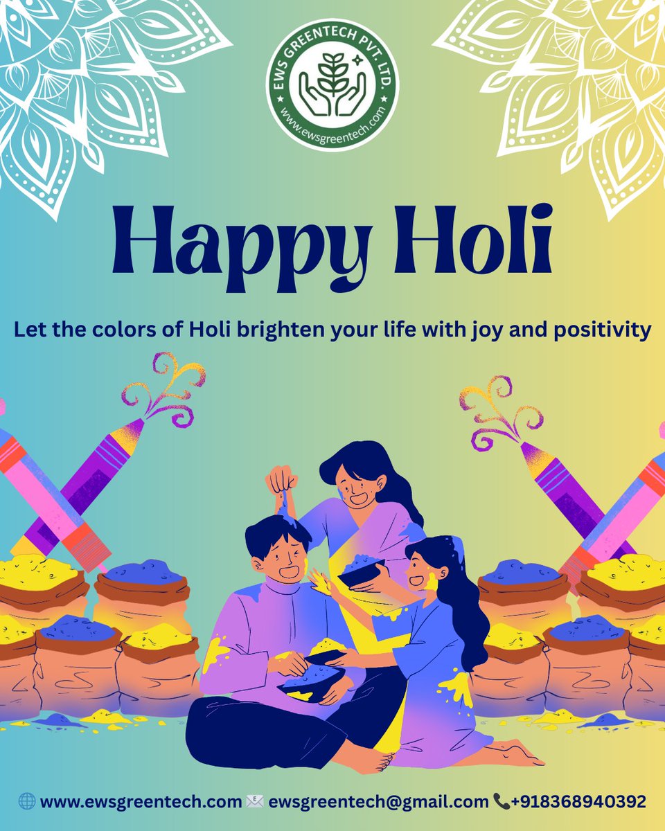 ewsgreentech's tweet photo. "May your heart be filled with the brightest hues of love and laughter. Happy Holi 2026! 🥳"
#HappyHoli #Holi2026 #Holi https://t.co/tgML5Przsk