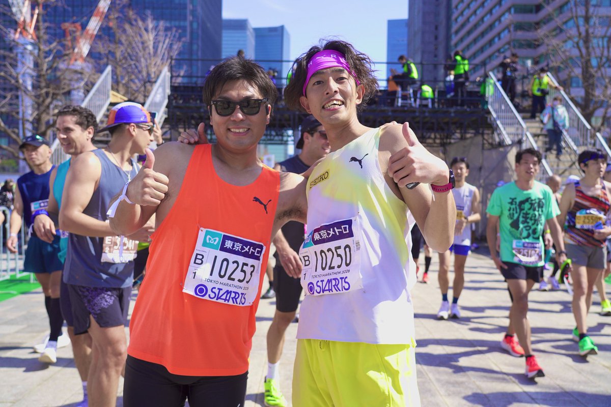 tamujo0402's tweet photo. ONESHIP Running Club – 東京マラソン🗼

最高な景色、最高なコース、最高な応援とともに笑顔でゴールすることができました！！😊
応援してくださった皆さん本当にありがとうございました🙇‍♂️

4月からスタートの第5クール募集を開始！
皆さんに会えるのを楽しみにしています😆
https://t.co/kMIjST8eI9 https://t.co/wCzYHapc4T