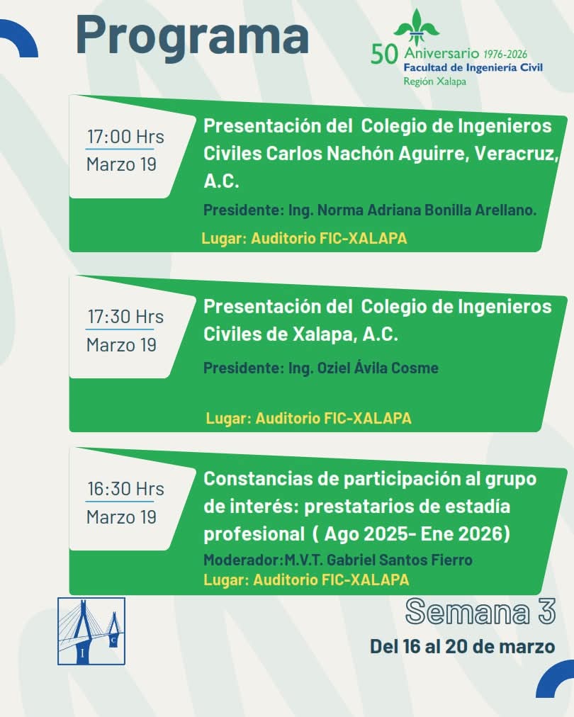 gfoxrivera's tweet photo. Facultad de Ingeniería Civil de la Universidad Veracruzana.

50 años formando ingenieros.
@basiliodelavega @LuzioUV @UVeracruzanaMx @ELOPEZAB @VincentBreads https://t.co/1zFJwdpA8C