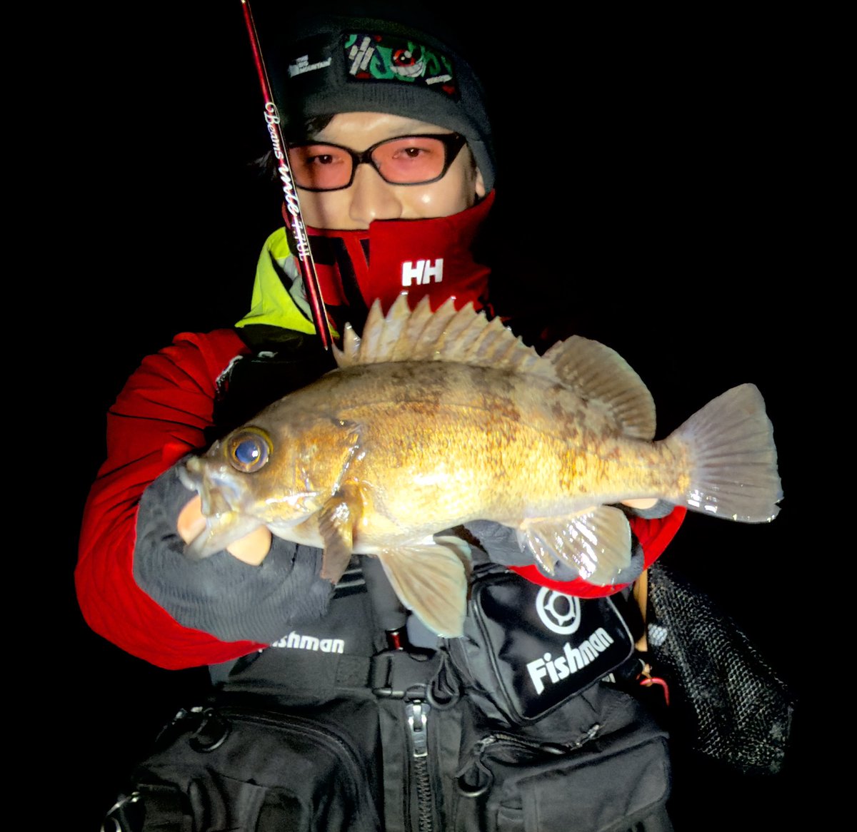 MRYOTA6666's tweet image. ホタルイカパターン🦑

東側の離岸テトラに出るサラシにスネコン50S漂わせて綺麗なメバル。
今年から導入したインテ77ULも段々と手に馴染んで来ました🫶

(この魚に出会えたおかげでもう今週幸せです！☺️)
 #Fishman #インテ77UL #BlueBlue #スネコン50S