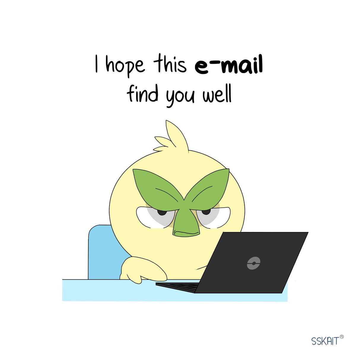sskaitcomics's tweet photo. The face i make whenever i send this email pleasantry 😆

Pokemon Monday mood Browt https://t.co/UkUpT1V7Up