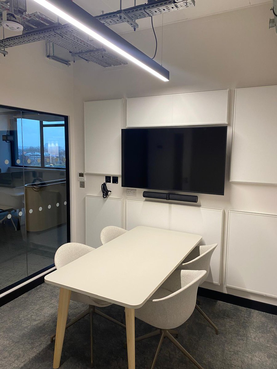 GVAVLtd's tweet photo. This building features @Extron switching, scaling, video transmission and audio, @TeamMateWorld Obelisk desks, @Crestron control, @SonyUK displays displays, @We_are_Jabra PanaCast 50 and @ShureUK microphones.
#GVforAV https://t.co/eM5PUmm60a